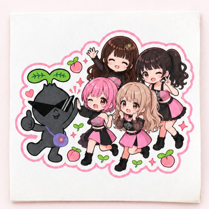 Sticker (もも娘 × 悪タネちゃん – Best Friends)