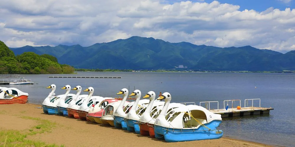 猪苗代湖・長浜紹介用イラスト(実景写真ではありません)